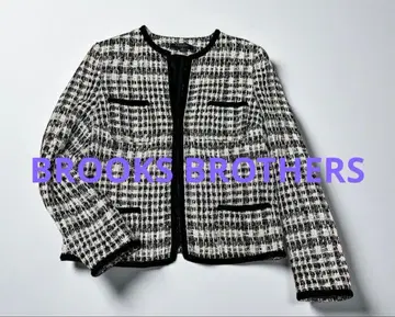 BROOKS BROTHERS 트위드 노카라 자켓 L 사이즈