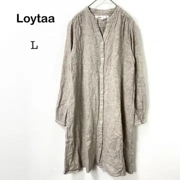 [ Loytaa ] 로유타 린넨코튼 셔츠 롱 원피스 스키퍼 L 봄