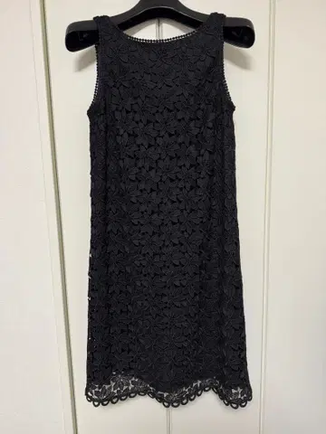 [미사용 새상품] 케이트 스페이드 자수 원피스 레이스 블랙 슬리브리스