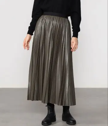 MORRIS&SONS Bshop 모리스앤선즈 플리츠 스커트 합성 피혁