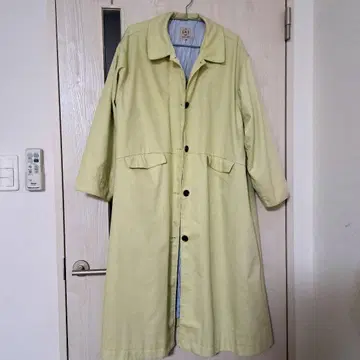 라이트 그린 롱 코트
