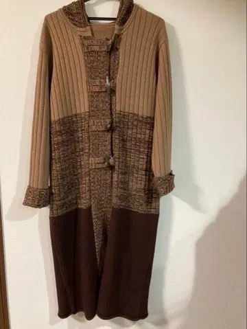 울 니트 롱 코트 M 상당