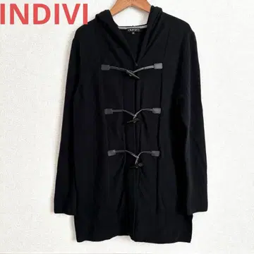 INDIVI 인디비 캐시미어 혼방 니트 더플 코트