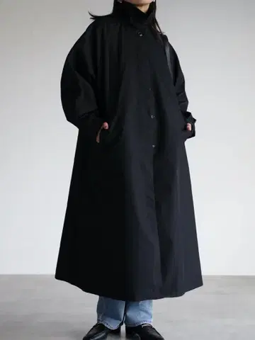 ap retro/스탠다드 롱 코트/블랙/F