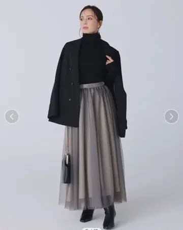 [ 새상품급 ] 아뉴앙스 anuans 시어 볼륨 샤샤 스커트