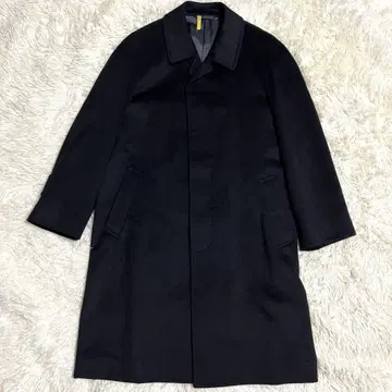 캐시미어 100% 체스터 코트 블랙 히든 버튼