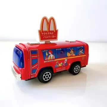 미사용 맥도날드 해피 버스 태엽 자동차 레트로