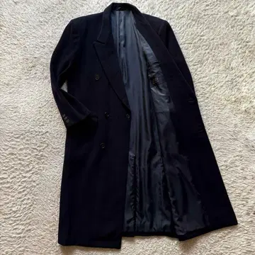 캐시미어 혼방 코무사 데 모드 TETSU 더블 체스터 일본제 네이비