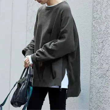 미사용 새상품 FRAMeWORK 래글런 판초 맨투맨 블랙