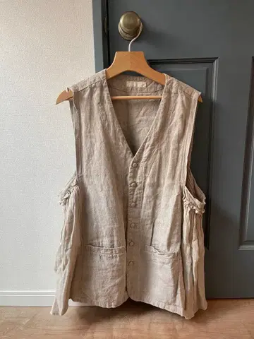 nest Robe 린넨 베이지 슬리브리스 베스트