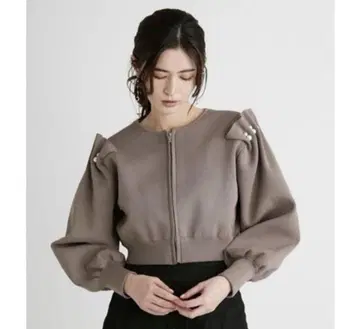 새상품 셀포드 펄 장식 니트 블루종