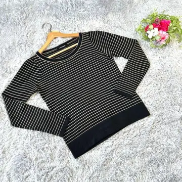 [LAUTREAMONT] (38) (M) 긴팔 니트 보더 골드