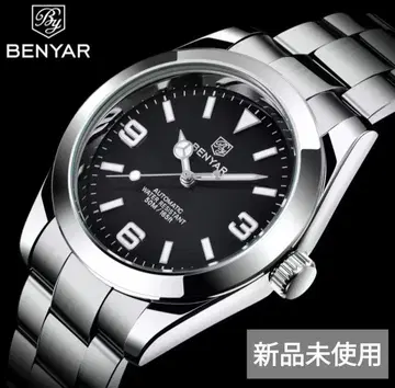 BENYAR 자동 손목시계 익스플로러 블랙 미사용 새상품 풀세트
