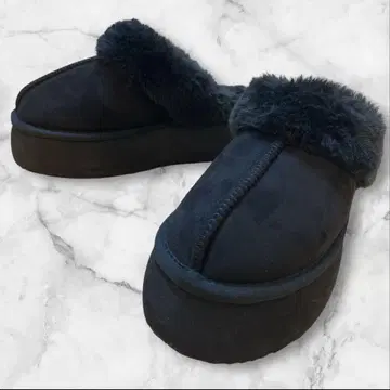 니코앤드 보아 무스탕 슬리퍼 통굽 L 사이즈 검정 블랙