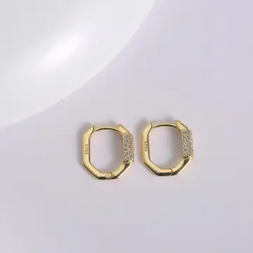 골드 후프 귀걸이 여성용 양쪽 착용 다용도 디자인 오피스용 평소 사용