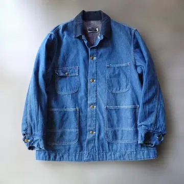 80년대 sears 시어스 데님 커버올 초아 자켓 XL
