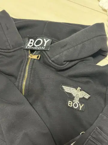 보이 런던 블랙 후드티 XXL