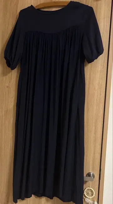 네이비 티셔츠 원피스 롱