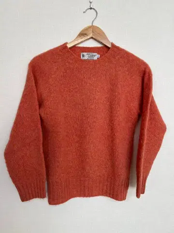 스코틀랜드제 울 스웨터 34 사이즈 오렌지