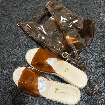 브라운 샌들 & 백 세트