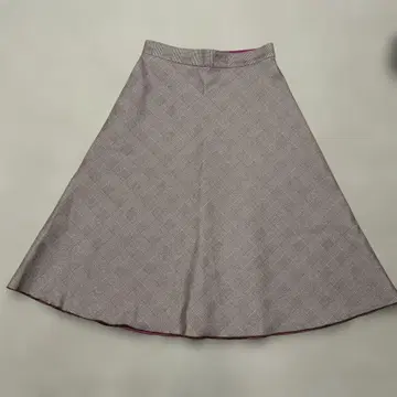 아담 에트 로프 체크 무늬 플레어 스커트 시착만 한 미사용 상품