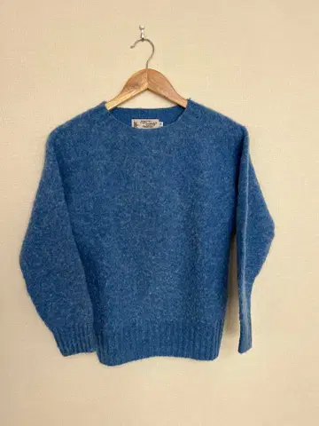 스코틀랜드제 울 스웨터 34 사이즈 블루
