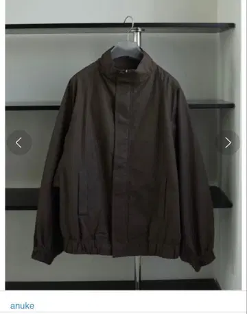 anuke 안누크 스탠드 칼라 지퍼 블루종