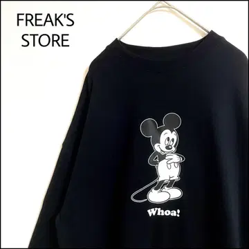 FREAK'S STORE 맨투맨 디즈니 블랙 오버 사이즈