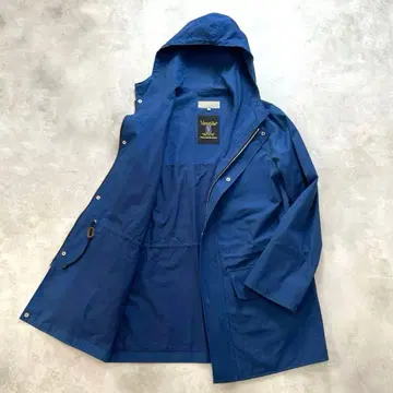 레어 마가렛호웰 Ventile 후디드 코트 롱 블루 L