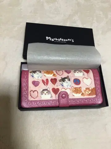 Manhattaner's 고양이와 하트 장지갑