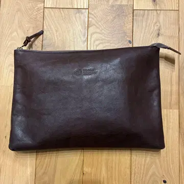 SLOW 가죽 클러치백 다크 브라운