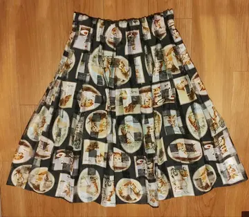 유키에몽 yukiemon 다이어리 미디 스커트 M 미사용 고양이 고양이