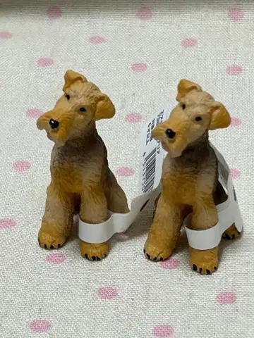 미니어처 플래닛 에어데일 테리어 2마리