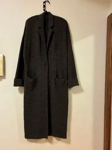 Theory 차콜 그레이 롱 니트 코트 S 사이즈