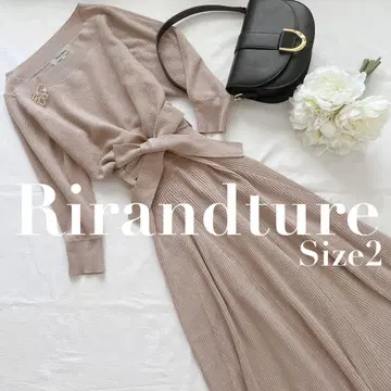 리랜드트루 허리 벨트 리본 니트 원피스 가을 베이지 겨울 사이즈 2M