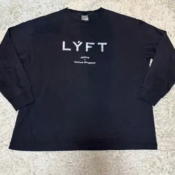 [ 완판템 ] LYFT 리프트 롱T 블랙 XL 블랙 로고 중앙 프린트