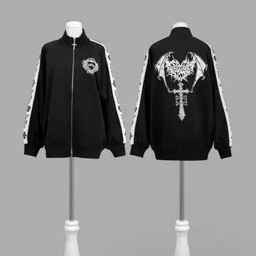 DimMoire 로고 프린트 저리 상의 블랙 M 사이즈