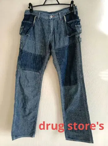 drug store's 패치워크 디자인 데님 팬츠
