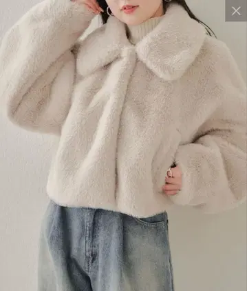 Chico 퍼 숏 자켓 그레이지