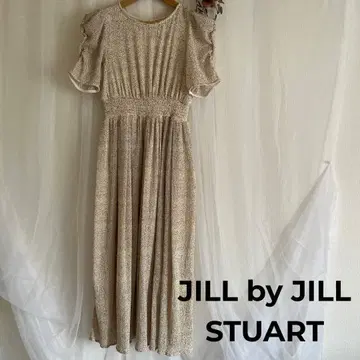 질 바이 질 스튜어트 도트 무늬 퍼프숄 원피스 플레어