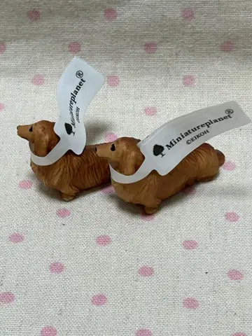 미니어처 플래닛 미니어처 닥스훈트 2마리