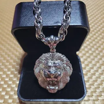 라이온 헤드 실버 목걸이