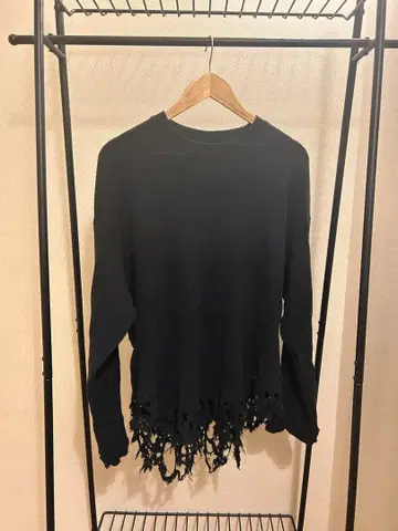 메종 스페셜 와플 컷팅 긴팔 BLK