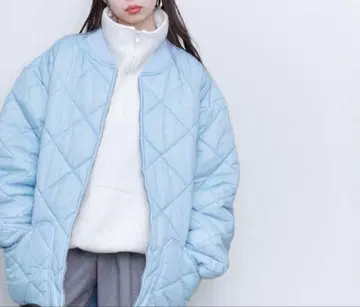 90s 라이트 블루 퀼팅 자켓