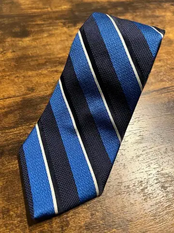 Brooks Brothers 네이비 스트라이프 타이 USA 제조