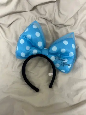 디즈니 머리띠 리본 파랑