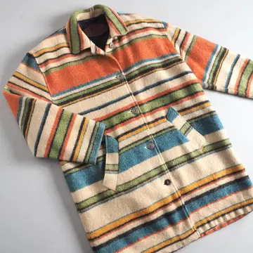 울리치 USA제 모헤어 울 자켓 보더 무늬 새상품급