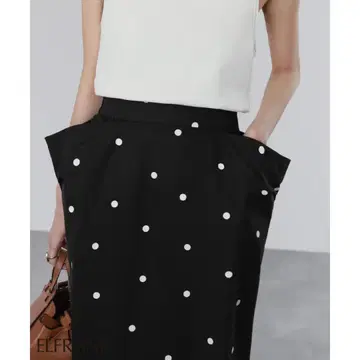 [ 미사용 새상품 ] ELFRANK 도트 코쿤 스커트