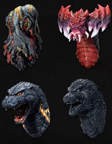 제일복권 고질라 괴수난무 E상 몬스터 헤드 마그넷 전 4종 컴프