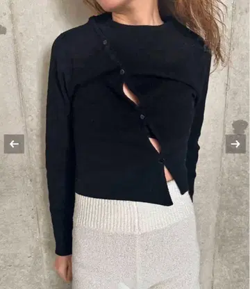 미니 부클레 비대칭 가디건 EDIT. FOR LULU